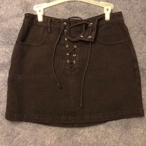 Black jean skirt from pacsun